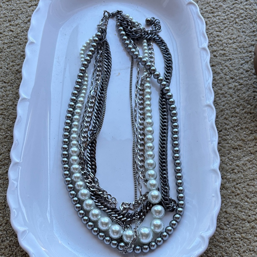 Brighton Silver and Pearl Necklace